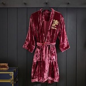 Harry Potter Gryffindor Faux Velvet Robe Pottery Barn Teen Burgundy Unisex S/M